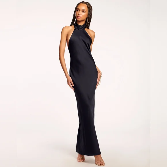 Ramy Brook | Dresses | Ramy Brook Tatiana High Neck Gownstretch Satin Back Slit Halter Gown With Bow | Poshmark Ramy Brook | Dresses | Ramy Brook Tatiana High Neck Gownstretch Satin Back Slit Halter Gown With Bow | Poshmark